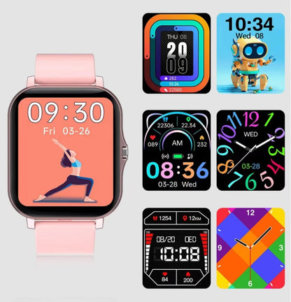 Smart Fitness Tracker Watch for Android/Ios - IP68, Heart Rate/Blood Oxygen/Sleep Monitoring, 8 Sports Modes, Breath Training, Weather Updates - 1.69-Inch Display for Men and Women (Rose Gold)-Nature Fitness