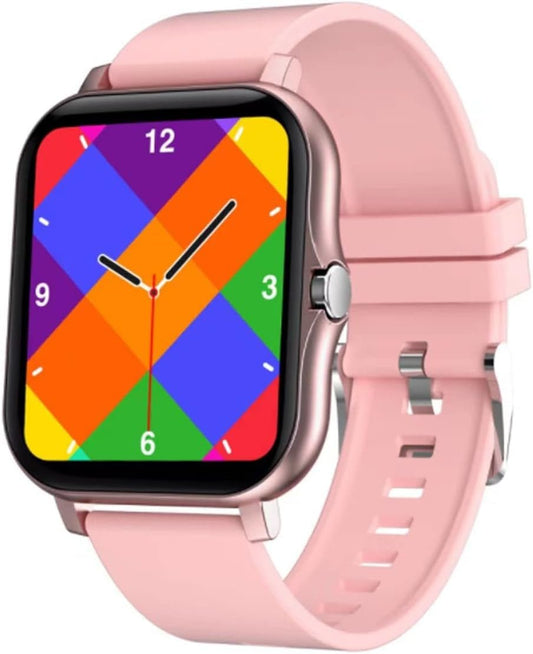 Smart Fitness Tracker Watch for Android/Ios - IP68, Heart Rate/Blood Oxygen/Sleep Monitoring, 8 Sports Modes, Breath Training, Weather Updates - 1.69-Inch Display for Men and Women (Rose Gold)-Nature Fitness