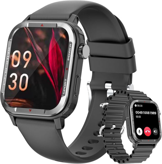 Smart Watches for Men (Answer/Make Call), Fitness Tracker with 123 Sport Modes, Heart Rate Monitor, Spo2, Step Counter, Sleep Tracker, IP68 Waterproof Sports Watch, Fitness Watch for Iphone ＆ AndroidSmart Watches for Men (Answer/Make Call), Fitness Tracker with 123 Sport Modes, Heart Rate Monitor, Spo2, Step Counter, Sleep Tracker, IP68 Waterproof Sports Watch, Fitness Watch for Iphone ＆ Android