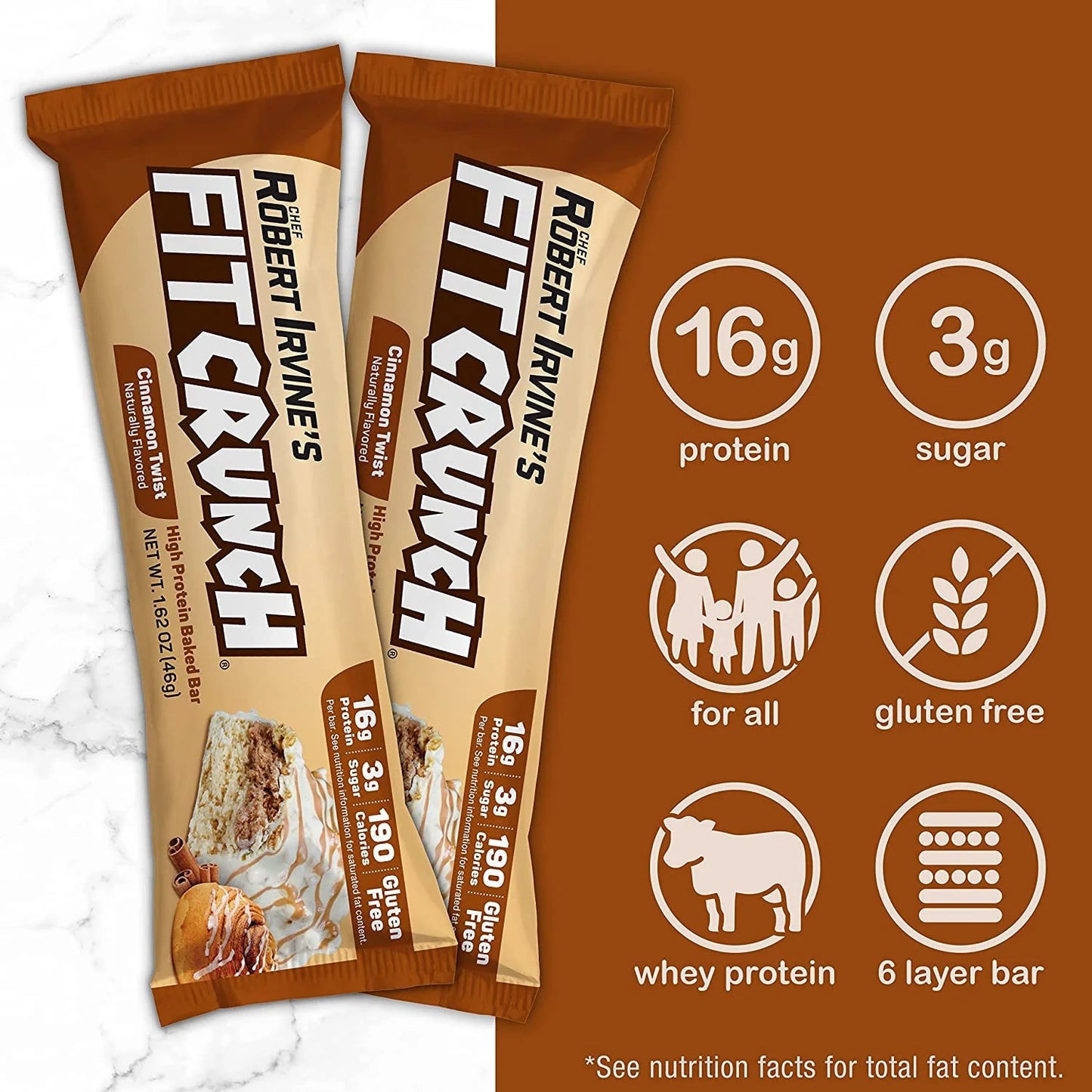 Snack Size Protein Bar, Cinnamon Twist, 16G Protein, 18 Ct.Snack Size Protein Bar, Cinnamon Twist, 16G Protein, 18 Ct.