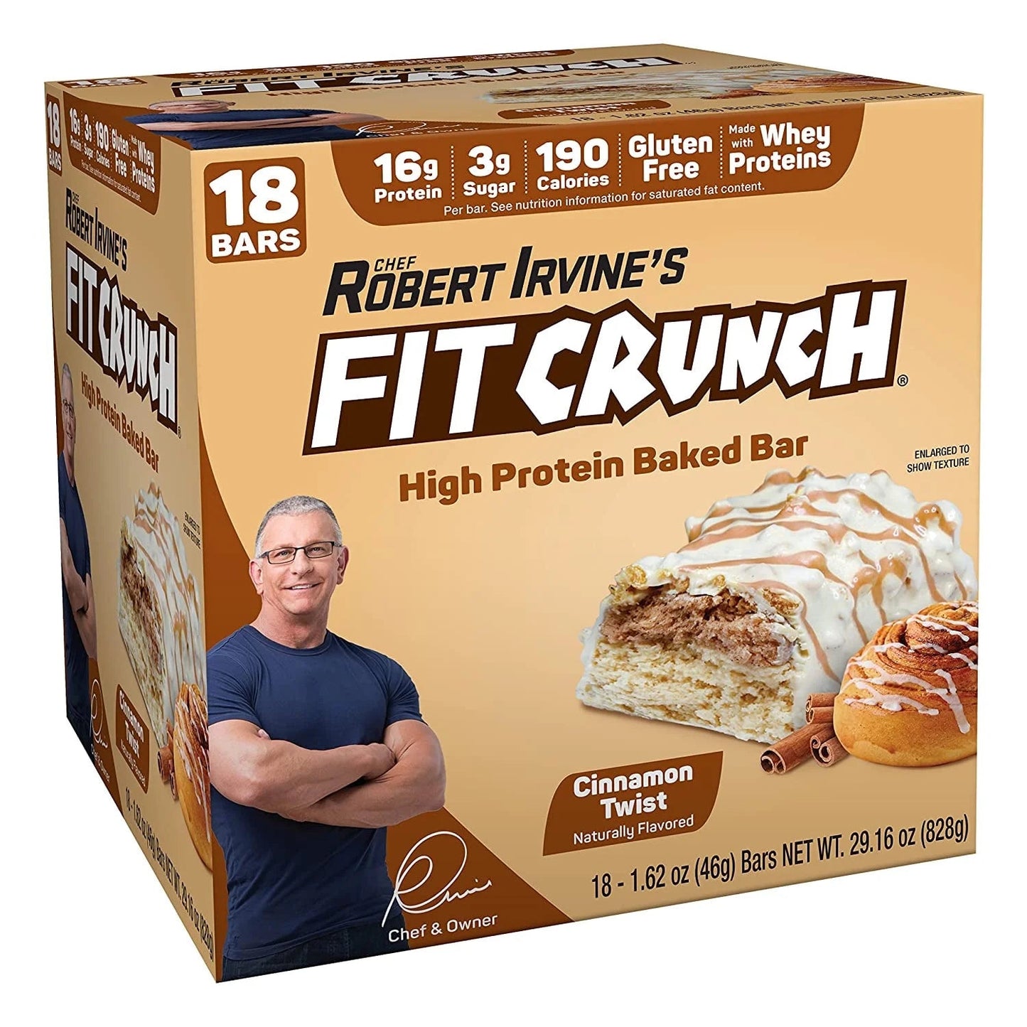 Snack Size Protein Bar, Cinnamon Twist, 16G Protein, 18 Ct.Snack Size Protein Bar, Cinnamon Twist, 16G Protein, 18 Ct.