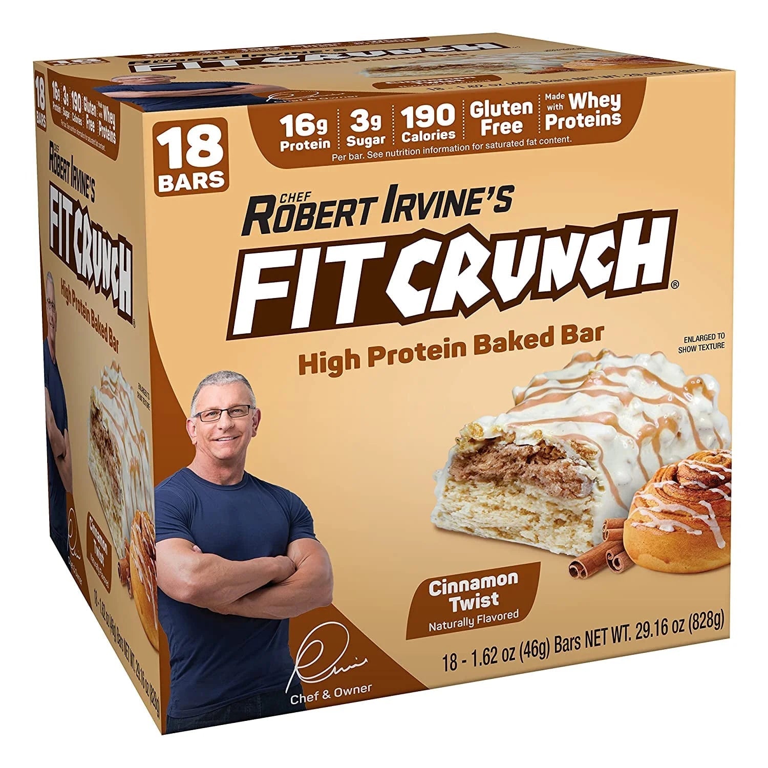Snack Size Protein Bar, Cinnamon Twist, 16G Protein, 18 Ct.Snack Size Protein Bar, Cinnamon Twist, 16G Protein, 18 Ct.