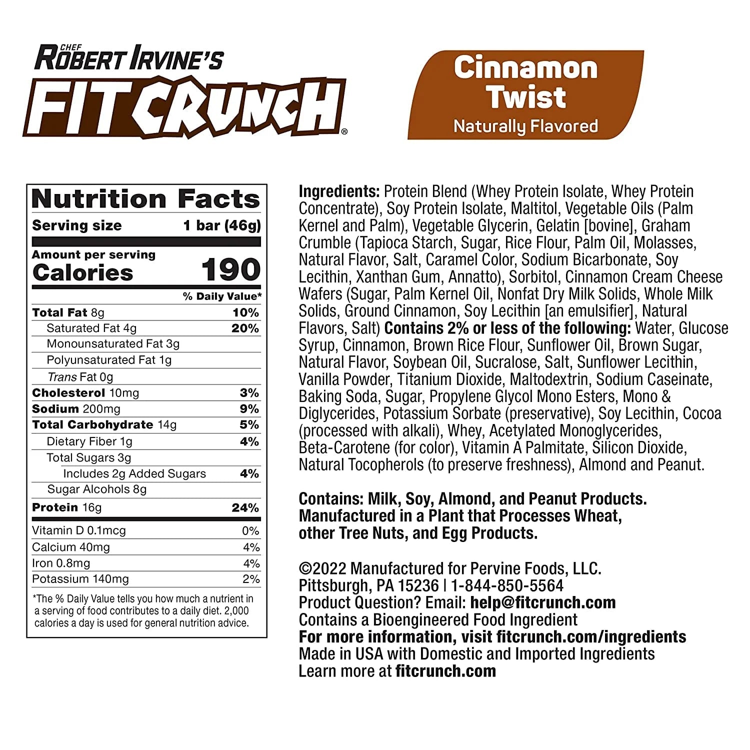 Snack Size Protein Bar, Cinnamon Twist, 16G Protein, 18 Ct.Snack Size Protein Bar, Cinnamon Twist, 16G Protein, 18 Ct.