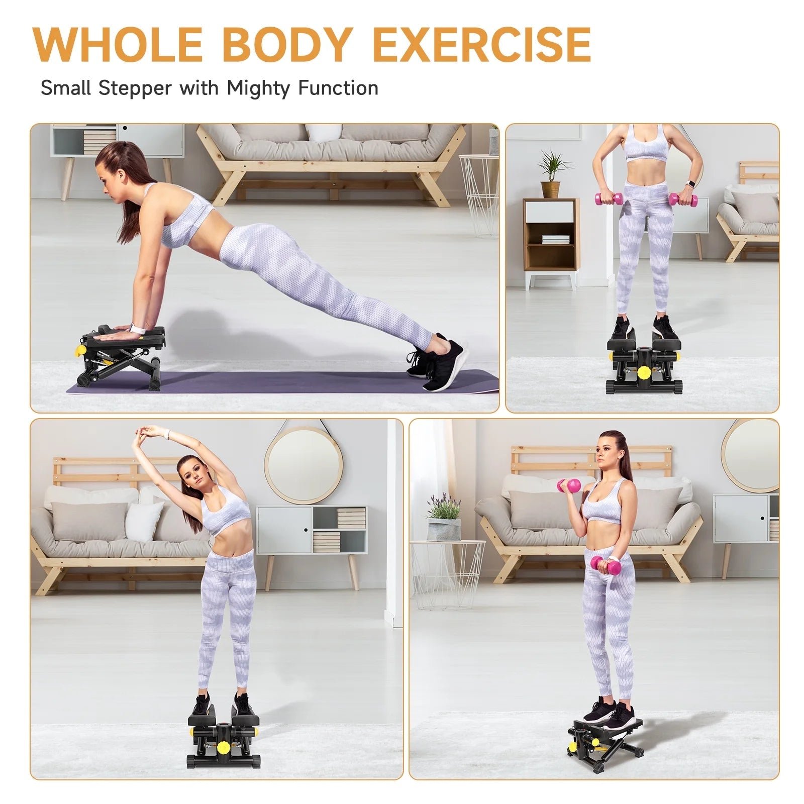 Stair Stepper for Exercises, Mini Stair Stepper , Digital Monitor, Adjustable Stride Height for Low - Impact Cardio Suitable for Full Body WorkoutStair Stepper for Exercises, Mini Stair Stepper , Digital Monitor, Adjustable Stride Height for Low - Impact Cardio Suitable for Full Body Workout