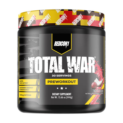 Total War Pre Workout, Tiger'S Blood - L Citrulline, Malic Acid, Green Tea Leaf Extract for Pump Boosting Pre Workout for Women & Men - 3.2G Beta Alanine to Reduce Exhaustion (30 Servings)Total War Pre Workout, Tiger'S Blood - L Citrulline, Malic Acid, Green Tea Leaf Extract for Pump Boosting Pre Workout for Women & Men - 3.2G Beta Alanine to Reduce Exhaustion (30 Servings)