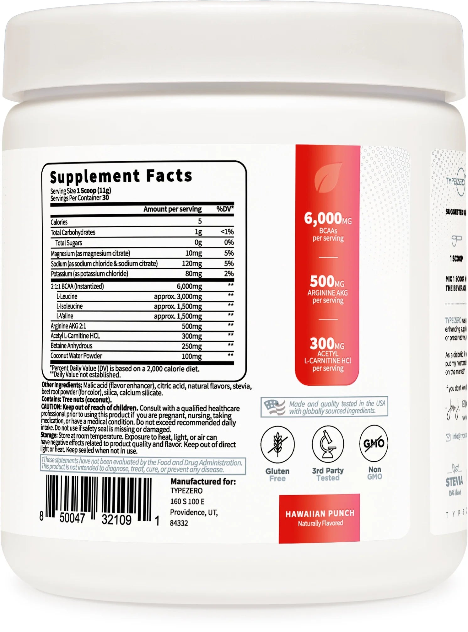 Ultra Clean Vegan BCAA Powder + Electrolytes (Tropical Punch | 6G)Ultra Clean Vegan BCAA Powder + Electrolytes (Tropical Punch | 6G)