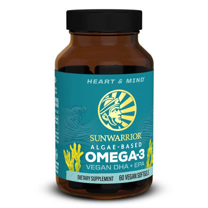 Vegan Omega 3 Fish Oil Supplement | Omega 3 DHA & EPA for Brain and Heart Support, 60CtVegan Omega 3 Fish Oil Supplement | Omega 3 DHA & EPA for Brain and Heart Support, 60Ct