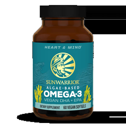 Vegan Omega 3 Fish Oil Supplement | Omega 3 DHA & EPA for Brain and Heart Support, 60CtVegan Omega 3 Fish Oil Supplement | Omega 3 DHA & EPA for Brain and Heart Support, 60Ct