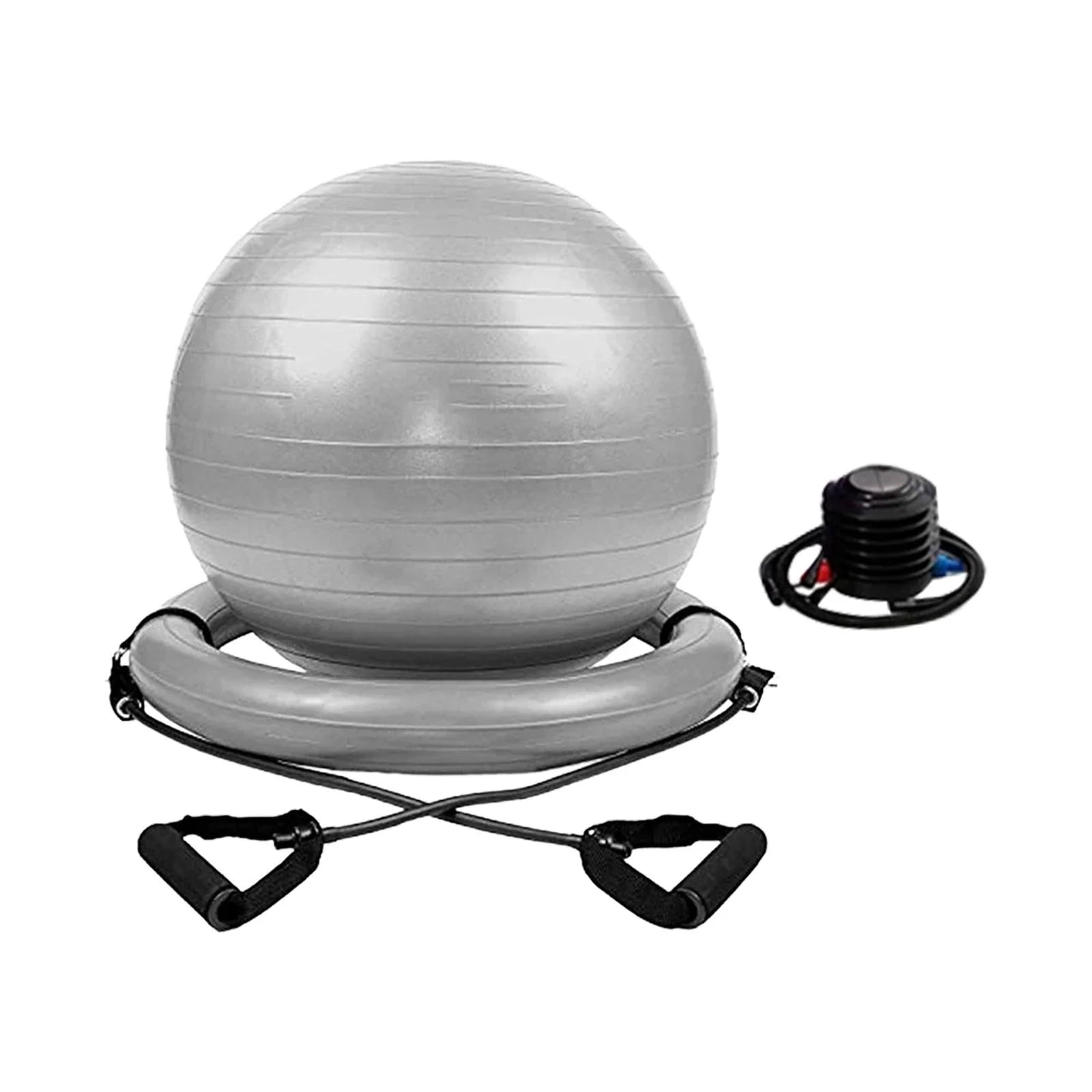 Yoga Ball Chair Kit PVC Heavy Duty Universal with Pump with Inflatable Base-Nature Fitness