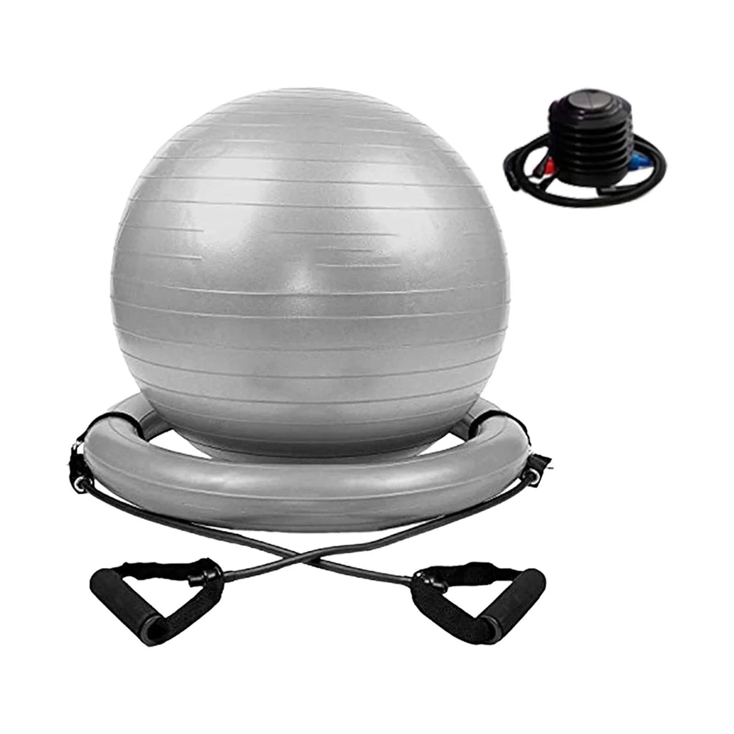 Yoga Ball Chair Kit PVC Heavy Duty Universal with Pump with Inflatable Base-Nature Fitness