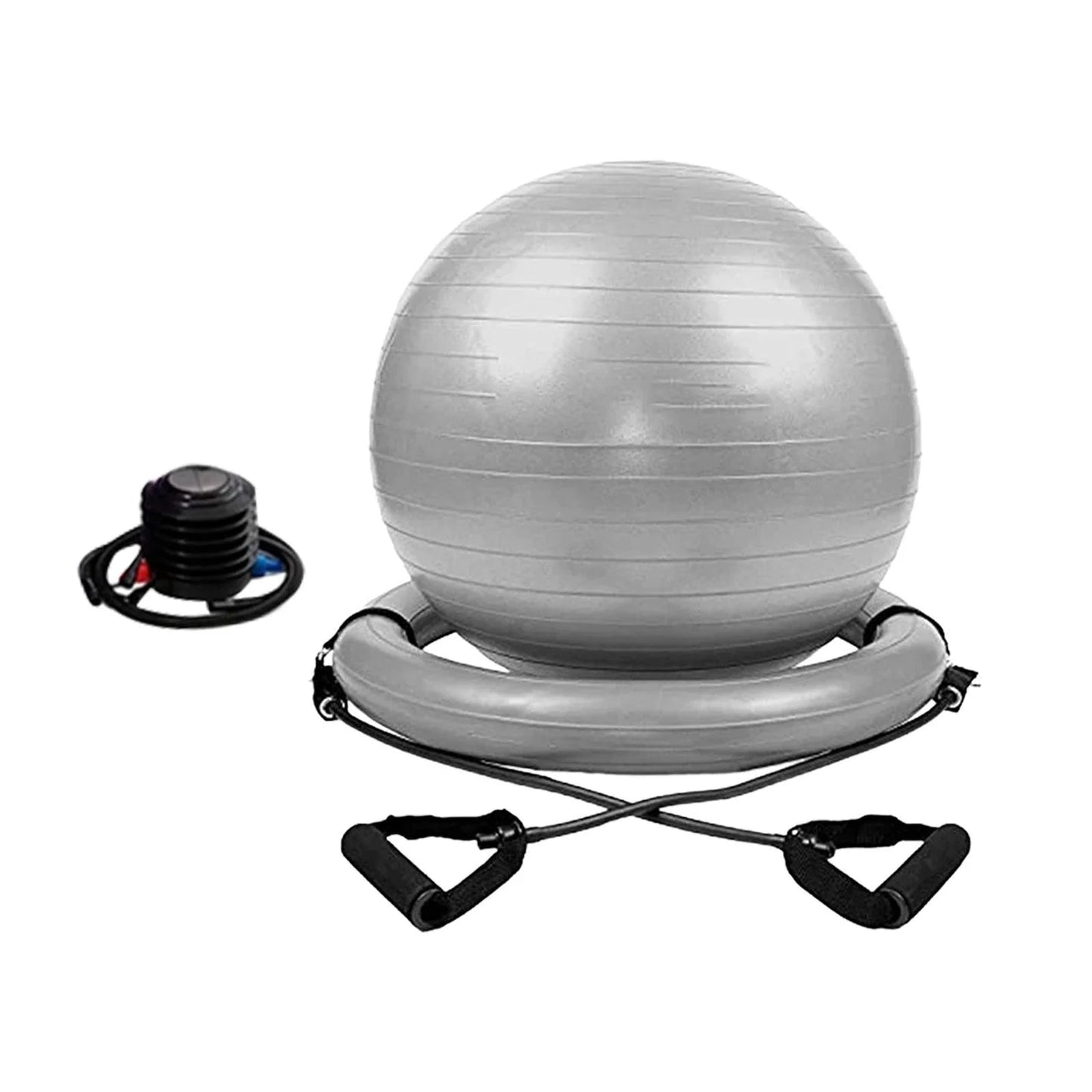 Yoga Ball Chair Kit PVC Heavy Duty Universal with Pump with Inflatable Base-Nature Fitness